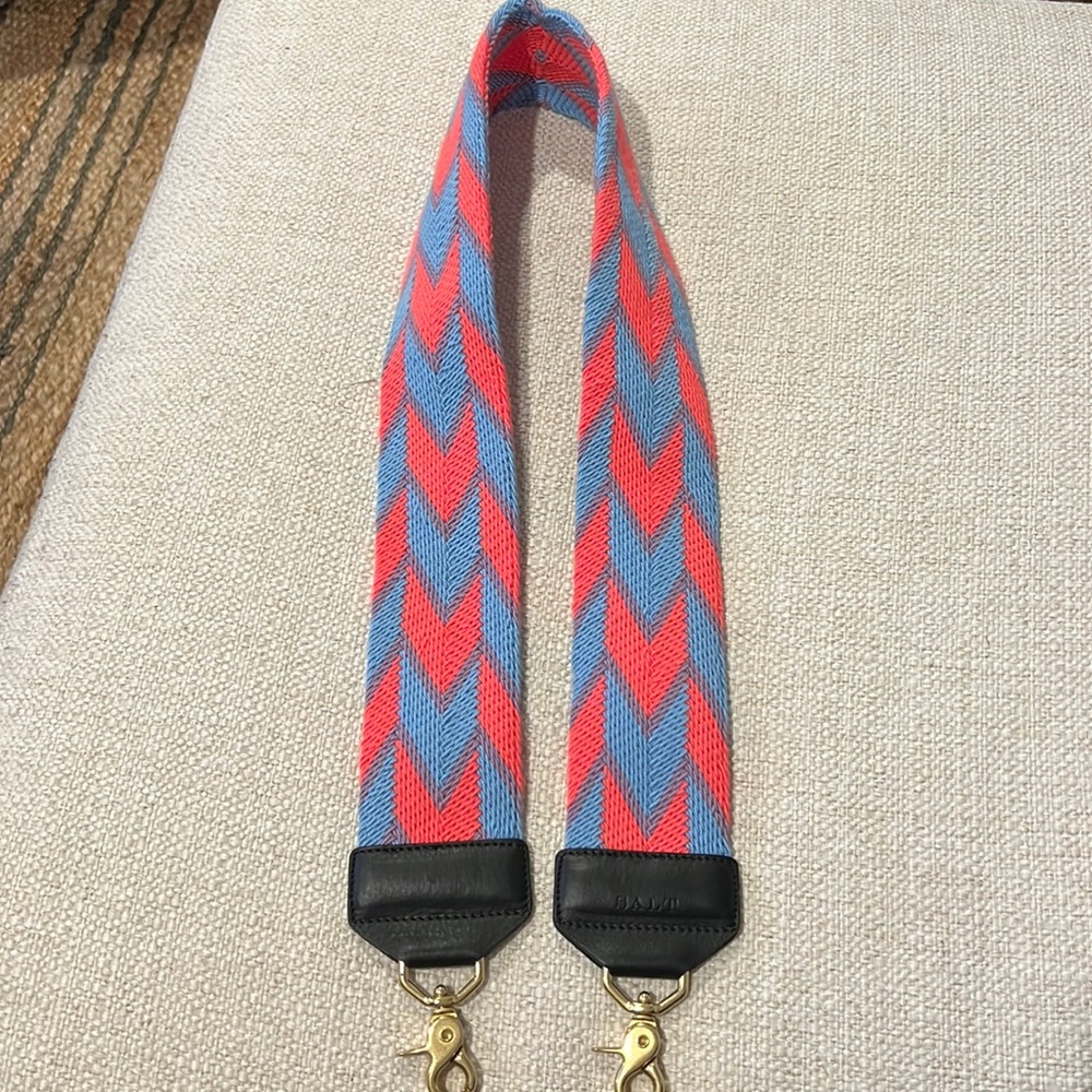 Stylish Blue and Pink Chevron Bag Strap